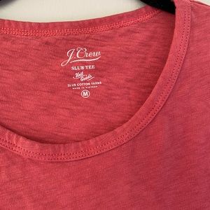 J crew slub 100% cotton tee in pink